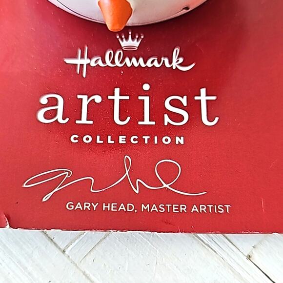 Hallmark Artist Collection Snowman & Hat Stackable Salt & Pepper Shakers 2.75" T - Picture 5 of 6